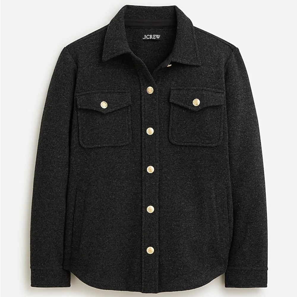 J. Crew grey wool shirt bottom Jacket medium